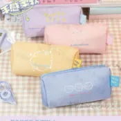 【本物研究所🎨】✨臺灣-出貨✨筆袋ins韓系學院風兒童容量純色初中國小生雙拉鍊文具袋