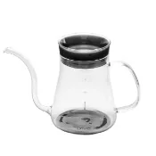 【Driver】晶透手沖壺-600ml(耐熱玻璃壺身 專利隔熱墊 細口壺 咖啡壺 咖啡器具 手沖咖啡)