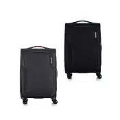 【AMERICAN TOURISTER 美國旅行者】26吋 APPLITE 5 前開式/上掀式可擴充輕量布面軟殼行李箱/布箱(多色可選)