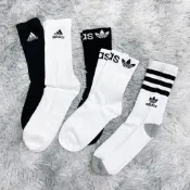 ADIDAS LOGO SOCKS 黑 白 基本款 高筒襪 長襪 男女 DZ9359 短襪 中筒襪 DOT聚點
