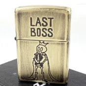 【Zippo】日系~LAST BOSS-最終頭目-骷髏圖案設計打火機(NO.2UDB-BOSS)