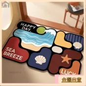 台灣出貨🌈浴室吸水地墊硅藻泥廚房地墊防滑墊吸水入戶門洗手間簡約拼圖墊子