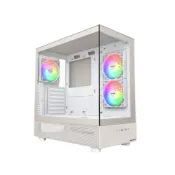 (店+)【MONTECH】XR 米白色 全景玻璃透側機殼 (ATX/Type-C/內含三風扇/塔散175mm)