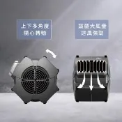 【Qlife 質森活】台灣製造HEC多角度風鼓扇｜循環扇 吹地機 工業風 質感霧黑(多角度風鼓扇 工業風 FN501)