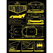 DC 蝙蝠俠 Batman 蝙蝠車 60X80 無框畫