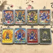 紫南宮 5月過爐🙏🏻已開光西藏唐卡六臂瑪哈嘎拉唐卡嘎烏盒新款大黑天隨身小唐卡佛牌送掛繩