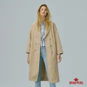 BRAPPERS 女款 雙排釦長版風衣外套-卡其