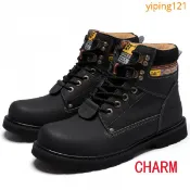 【品質保證】yiping121 【現貨】CAT 馬丁靴 靴子 卡特 戶外運動鞋 頭層皮面牛筋大底 防水 高筒 男女靴子 