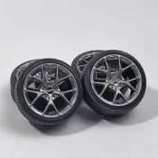 【愛拼好貨】1/18 BBS SR輪轂模型 碩果模型 改裝輪轂 橡膠胎 上色成品