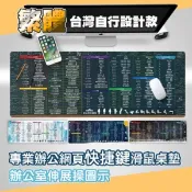 【愛合購】【QIDINA】繁中軟體快捷鍵滑鼠桌墊(任選)