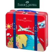 【Faber-Castell】連接彩色筆造型鐵盒-旅行箱40色 可做積木玩具 台灣輝柏 春節禮盒