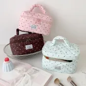 Polka-Dot 手提包化妝包時尚護膚收納袋,旅行友好型,便攜,大容量化妝包