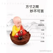 台灣出貨 念經小沙彌 念佛小和尚 唱佛機 太陽能點頭擺件 自動點頭敲木魚 佛堂裝飾品 六首佛曲 佛飾品 音樂 大悲咒佛經