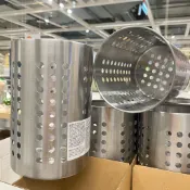 ikea代購🇸🇪瀝水菜刀收納架 不鏽鋼廚具架 金屬不銹鋼洞洞桶 廚房收納桶 收納架 刀叉收納桶廚具瀝乾桶菜刀桶刀具桶