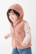 【Lativ】仿羊羔絨連帽背心-Baby