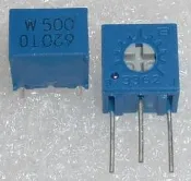 VR 可變電阻 ( BOURNS  3362W-1-500 ) (立式 (密封藍色))50Ω±10% 0.5W