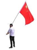 可開發票 旗桿伸縮2米不銹鋼鋁合金旗桿廈門旗桿3米5米手持伸縮桿手搖桿