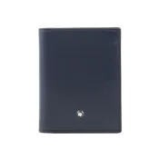 MONTBLANC 萬寶龍Meisterstuck 大班系列牛皮對開6卡迷你短夾(墨藍色) 131695