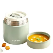 (店+)燜燒杯 保溫飯桶 湯壺罐 燜燒罐 保溫桶 保溫保鮮盒 外出便當盒 真空保溫盒 便當盒（免電燜燒/寬口易洗/附折疊湯匙）