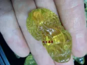 銀聯網日用品生活館 純天然巴西黃水晶一步登天貔貅吊墜 精工雕刻1入