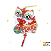 《台灣現貨》花漾祥獅 舞獅 提燈 燈籠 紙卡 美勞材料DIY 創意兒童教材【魁風小舖】