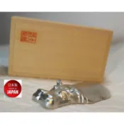 OSAKA SUSZKI~日本製造~大阪錫器~27-1~錫製~pw-s-ka~白上~河馬~紙鎮~霧白~木盒~