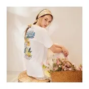 【Le Polka】夏日檸檬印花上衣-女