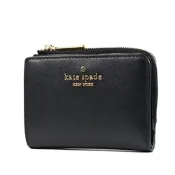 KATE SPADE Madison L型拉鍊袋防刮釦式短夾-黑色