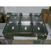 志 含6個中盤子~厚氬焊~瓦斯六格自助餐架~6格餐架(中)~保溫菜盤~不銹鋼菜盤 瓦斯