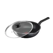 【Tefal 特福】璀璨系列28CM多用不沾鍋深平鍋/炒鍋型+玻璃蓋