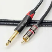 (店+)【YC Sound】單條包裝 RCA音源線 TS對RCA音源線 監聽喇叭線 6.5轉RCA彎頭 AV紅白線 6.35mm