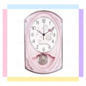 🐻熊麻麻精品🐻🔥現貨🔥台灣製HELLO KITTY 整點報時 音樂聲 掛鐘JM-W6212KT靜音 搖擺 限宅配 公司貨