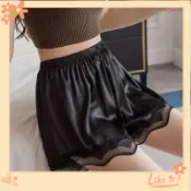 台灣出貨🎀特惠😘安全褲女 防走光內搭褲 打底褲 安全褲女冰絲薄款防走光大尺碼白色寬松打底短褲蕾絲花邊露出