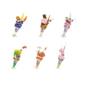 (店+)【玩具兄妹】現貨! 冰淇淋積木(扭蛋裝/6款) 甜筒積木 小女孩積木 積木玩具 益智拼裝
