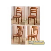 (店+)【安安家具】全實木椅子傢用餐椅餐桌椅凳子靠背椅簡約現代白色餐廳木頭書桌椅#靠背椅 餐桌椅 實木椅（兩件起發）