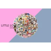 ［Little love ］Labubu防水貼紙、禮物貼、電腦裝飾貼紙、行李箱裝飾貼紙、水杯裝飾貼（1入）