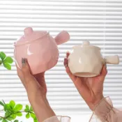 台灣出貨✅陶瓷調料罐耐高溫油潑辣子家用廚房豬油罐手柄辣椒油罐子鹽糖佐罐🚚免運✅統編