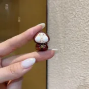 【❤️好物推薦❤️】鹿角根付屁桃君 手工diy配件手鍊串珠手繩項鍊掛件文玩手串配飾品US