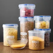 🐷全場免運🐷儲物罐加厚廚房家用防潮五穀雜糧乾果罐收納盒食品儲存塑料密封罐
