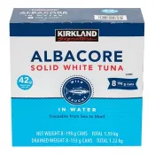 【Costco好市多】科克蘭 鮪魚罐頭 198公克 X 8入 Kirkland Signature Solid White Albacore Tuna Can 198 g X 8-Count