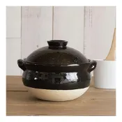 (店+)日本製 伊賀燒 古伊賀雙重蓋炊飯鍋 4人份 陶鍋 土鍋 湯鍋 砂鍋