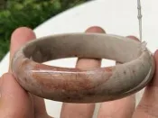 19.1圍天然玉石紅珊瑚玉菊花石手鐲玉鐲鐲子手環福鐲平安鐲珠寶玉石首飾飾品