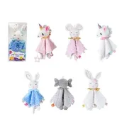 【OhBabyLaugh】動物玩偶 安撫巾(安撫玩具/安撫玩偶/絨毛娃娃/響紙顆粒安撫巾/多功能安撫巾/響鈴玩偶)