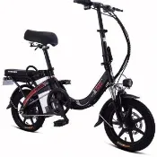 【撿便宜店】14吋K2低跨純電40公里 鋁合金 700W 女仕長輩專屬(電動折疊車 腳踏車 自行車)