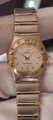 [代客出售]

名稱：OMEGA 歐米茄 Constellation 星座 半金 石英 女錶
1、材質：18k金+白鋼