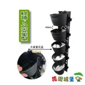 【花園城堡】綠牆5盆支架型-大容量豪華型 含不織布、導水管  植生牆 掛盆 台灣製 花卉 觀葉植物