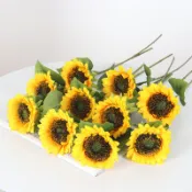 向日葵人造花太陽花家居酒店辦公室室內裝飾假花擺件拍照道具