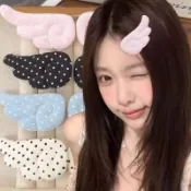 4/8 件 Polka Dot Wings 髮夾 - Duckbill 髮夾 - Y2K 女孩復古頭飾 - 可愛的髮夾 