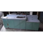全新白鐵流理台二組長144×56×80水槽平台.72×56×64爐臺配送到一樓,需上樓另外加運費給司機