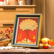 🔆島嶼市集🔆五毛錢硬幣發財樹相框八方來財搖錢金錢樹手工diy材料包開業禮物